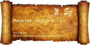 Mentler Szilárd névjegykártya